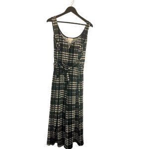 APRICOT Houndstooth Wide-Leg Jumpsuit In Size Large